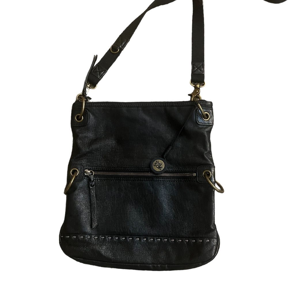 The Sak Leather Crossbody Foldable Messenger Bag